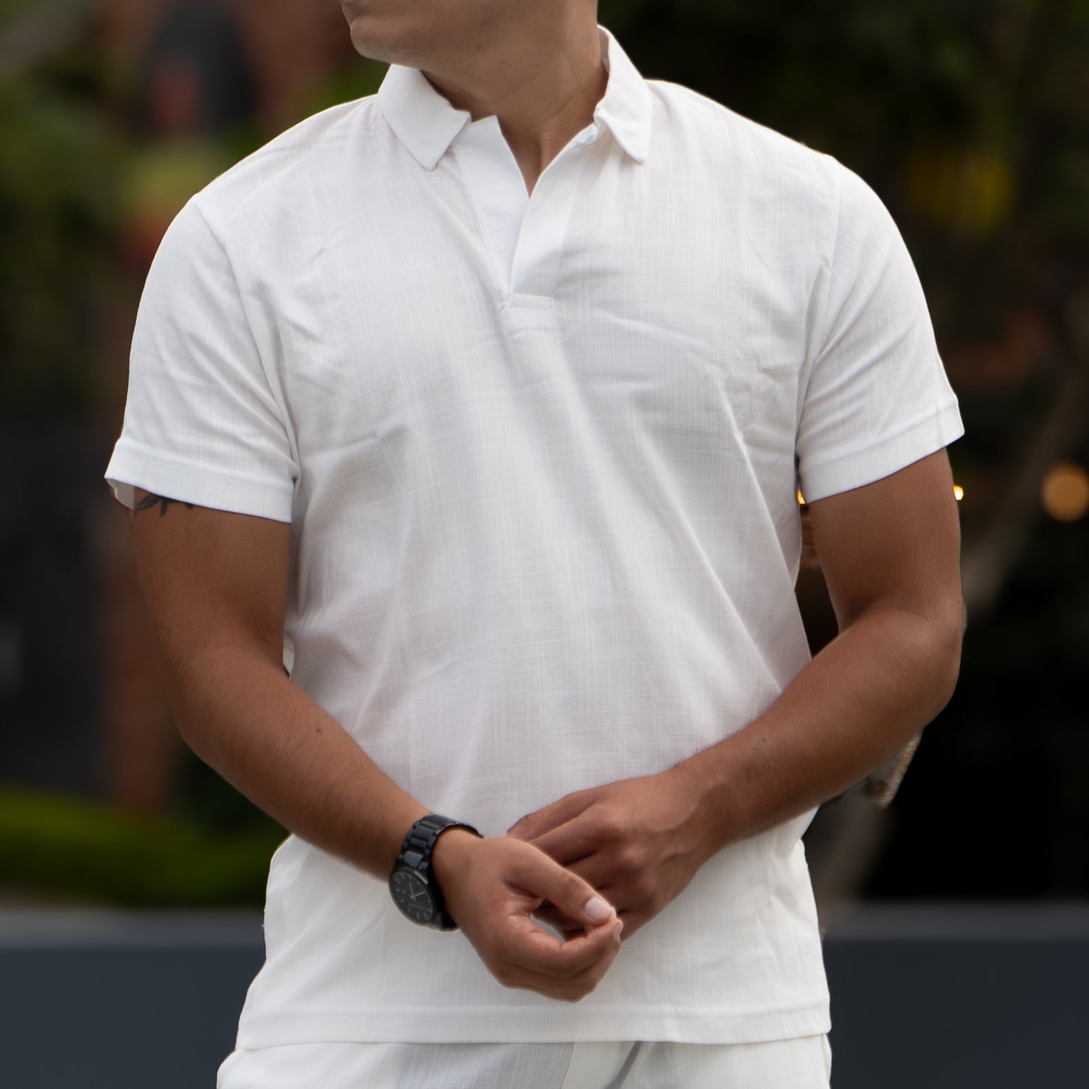 Camisero Lino - Blanco